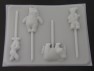 182sp Honey Bear Donkey Pig Tiger Chocolate or Hard Candy Lollipop Mold